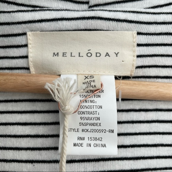 MELLODAY CONTRASTING SOFT HOODIE JACKET - Picture 4 of 6